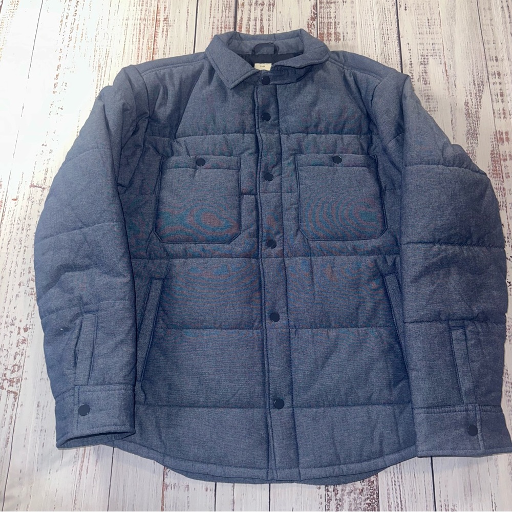 Women’s Free Assembly Blue Puffer Cotton Outdoor Ski Cottage-Core Jacket-2x
